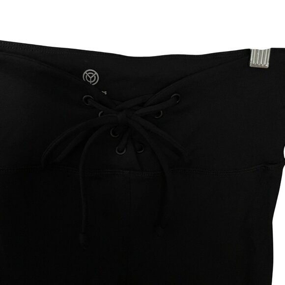 Year Of Ours Black Soul Lace-Up High-Waisted Leggings L - Picture 5 of 8